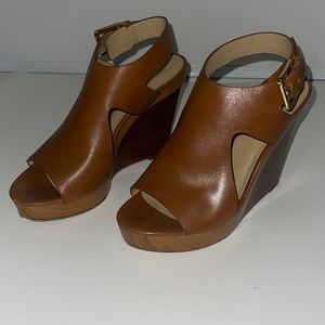 Michael by Michael Kors platform tan heels